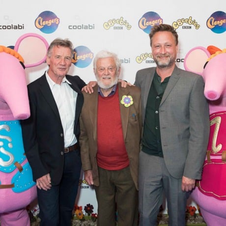 Stars line the blue carpet for the launch of Clangers